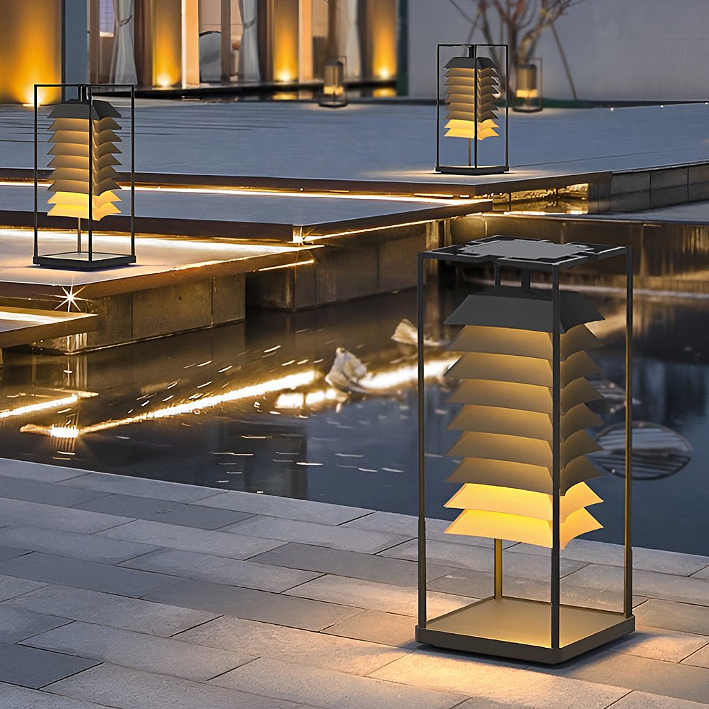 Creative Waterproof Exterior Post Lights Pillar Light Garden Lights Landscape Lighting, Outdoor Wall Light, Stainless Steel, 9"