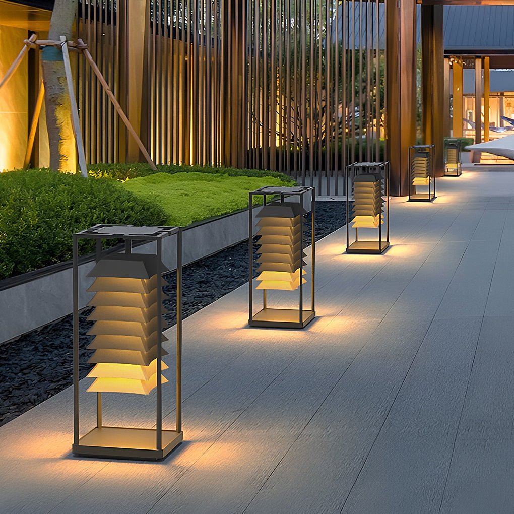 Creative Waterproof Exterior Post Lights Pillar Light Garden Lights Landscape Lighting, Outdoor Wall Light, detail 3