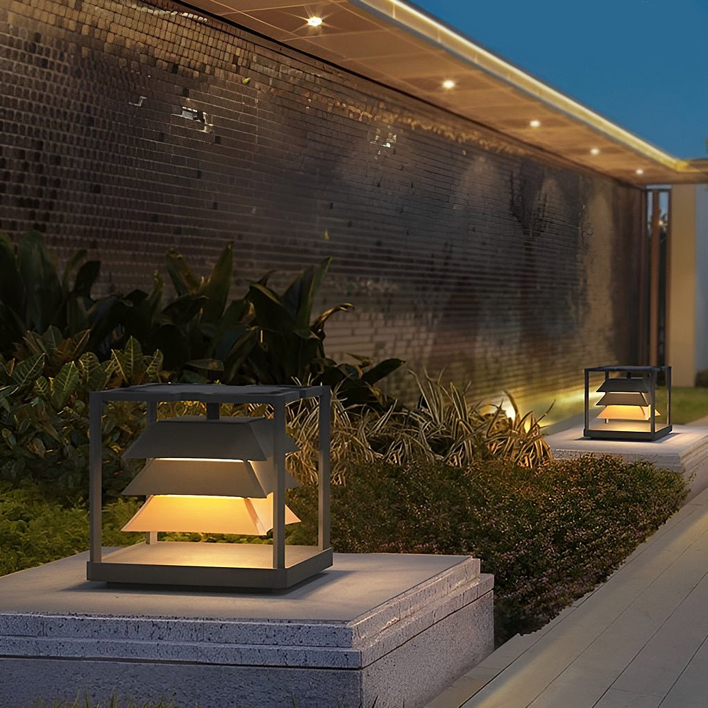 Creative Waterproof Exterior Post Lights Pillar Light Garden Lights Landscape Lighting, Outdoor Wall Light, detail 2