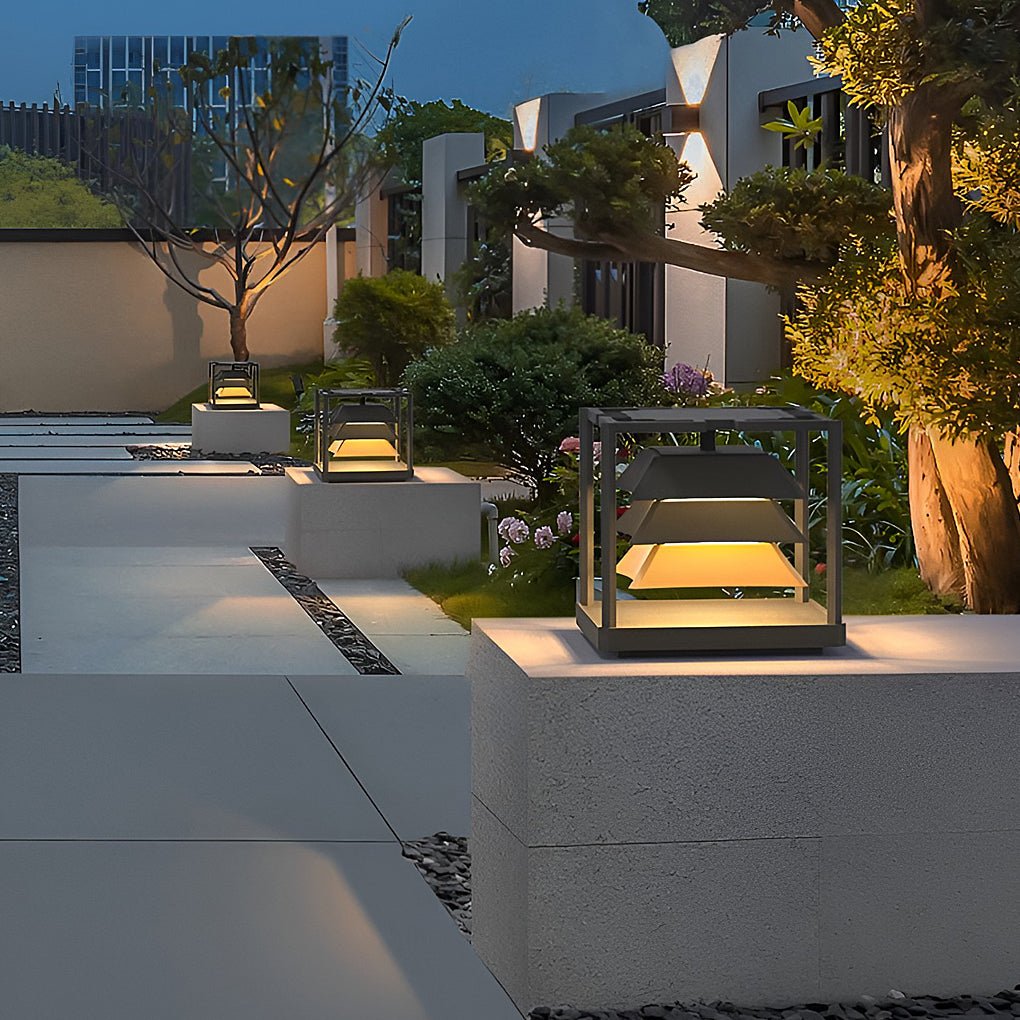Creative Waterproof Exterior Post Lights Pillar Light Garden Lights Landscape Lighting, Outdoor Wall Light, detail 4