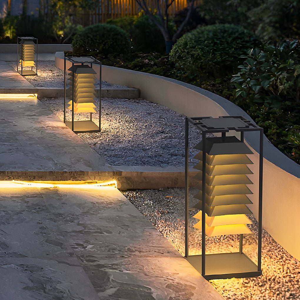 Creative Waterproof Exterior Post Lights Pillar Light Garden Lights Landscape Lighting, Outdoor Wall Light, detail 5