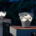 Creative Wave Stacking Exterior Waterproof Landscape Lighting Wall Fixtures Fence Post Lamp, Outdoor Wall Light, Die-cast Aluminum, 4"