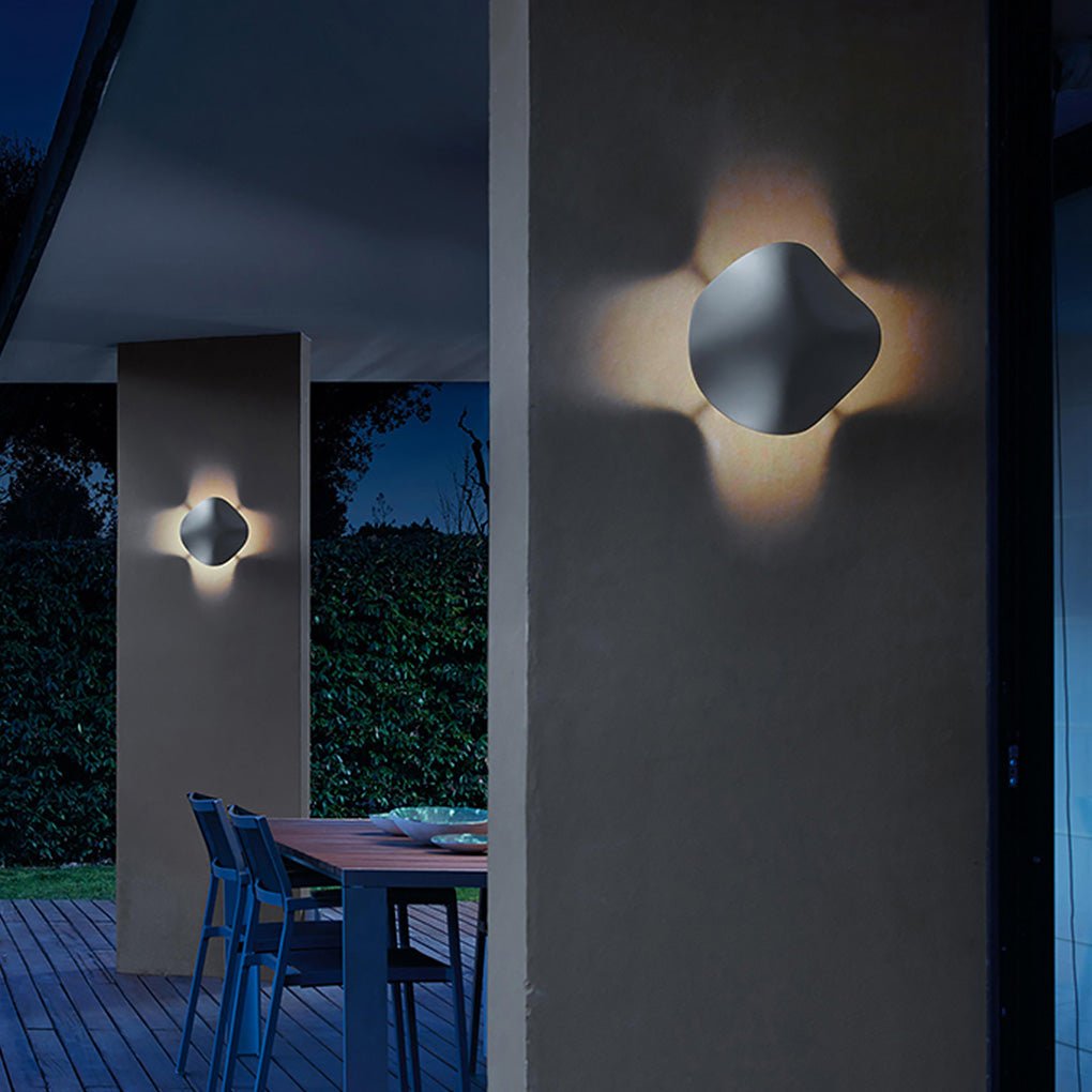 Creative Wave Stacking Exterior Waterproof Landscape Lighting Wall Fixtures Fence Post Lamp, Outdoor Wall Light, detail 7