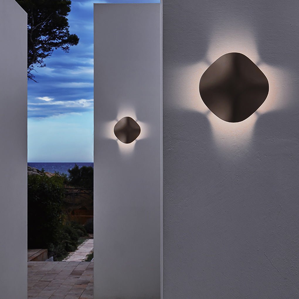 Creative Wave Stacking Exterior Waterproof Landscape Lighting Wall Fixtures Fence Post Lamp, Outdoor Wall Light, detail 8