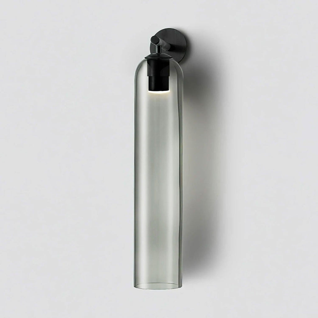 Cylindrical Art Glass Wall Light, Bedroom Wall Sconce, detail 11