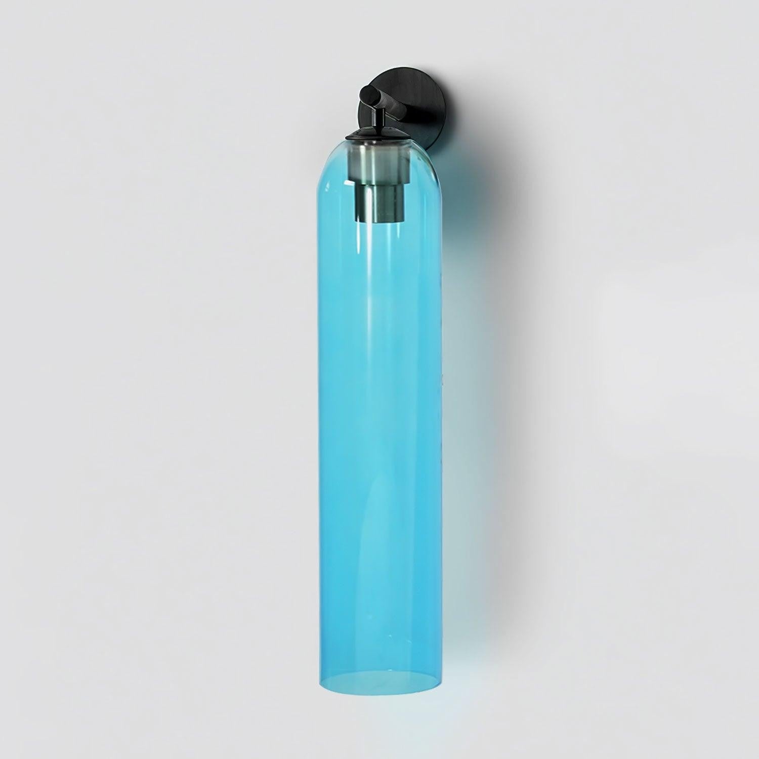 Cylindrical Art Glass Wall Light, Bedroom Wall Sconce, detail 13