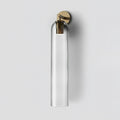 Cylindrical Art Glass Wall Light, Bedroom Wall Sconce, Metal, ∅ 3.9″ x H 18.9″