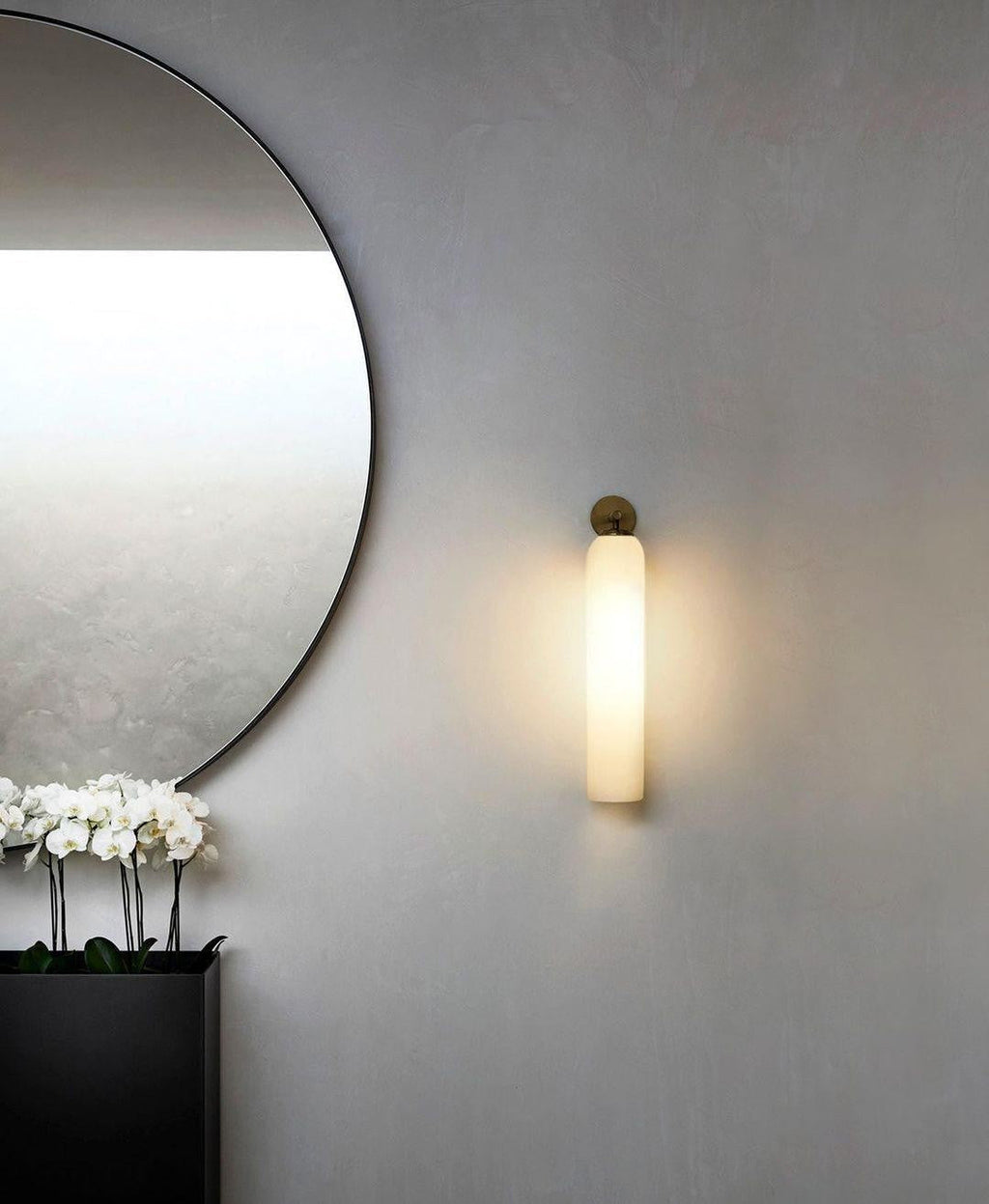 Cylindrical Art Glass Wall Light, Bedroom Wall Sconce, detail 37