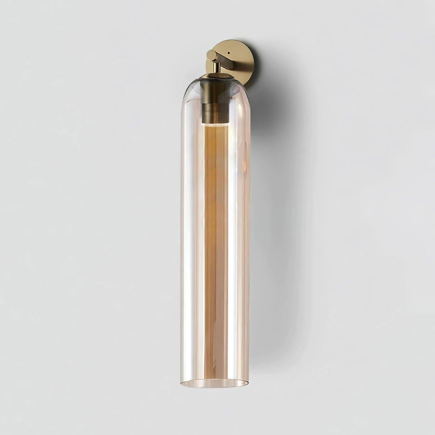 Cylindrical Art Glass Wall Light, Bedroom Wall Sconce, detail 3