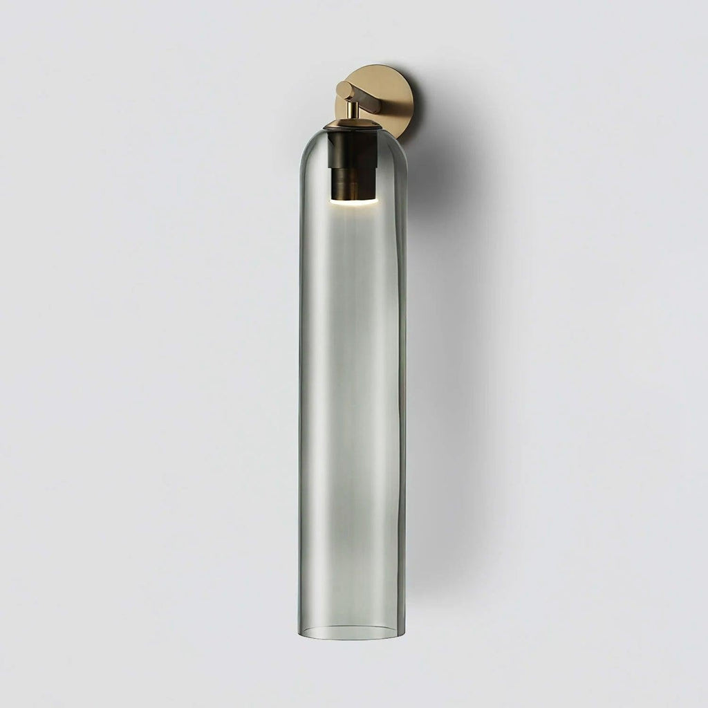 Cylindrical Art Glass Wall Light, Bedroom Wall Sconce, detail 4