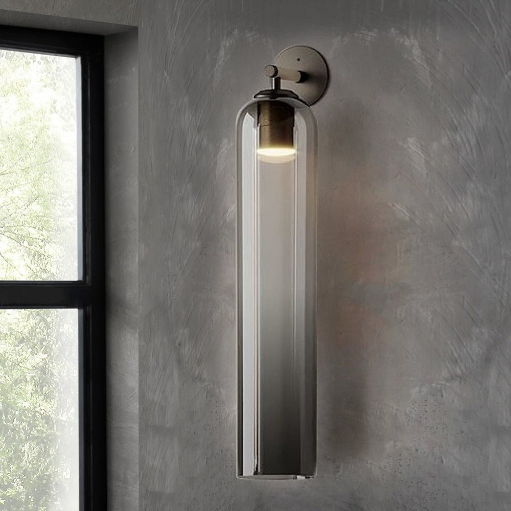 Cylindrical Art Glass Wall Light, Bedroom Wall Sconce, detail 50