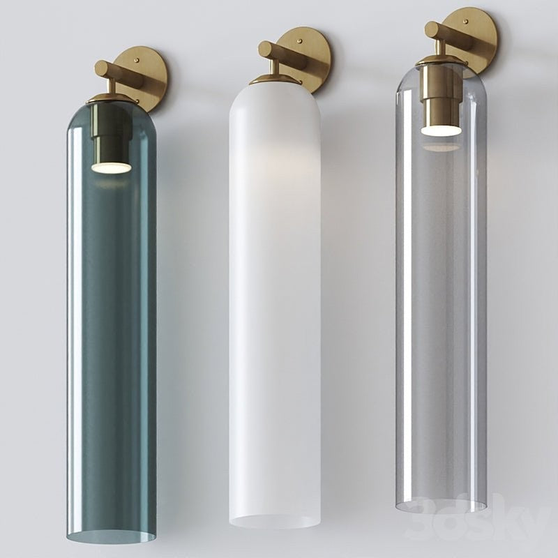 Cylindrical Art Glass Wall Light, Bedroom Wall Sconce, detail 54