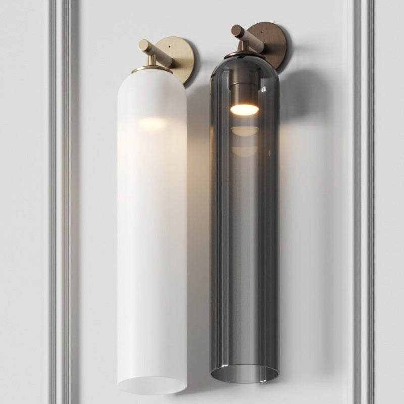 Cylindrical Art Glass Wall Light, Bedroom Wall Sconce, detail 55
