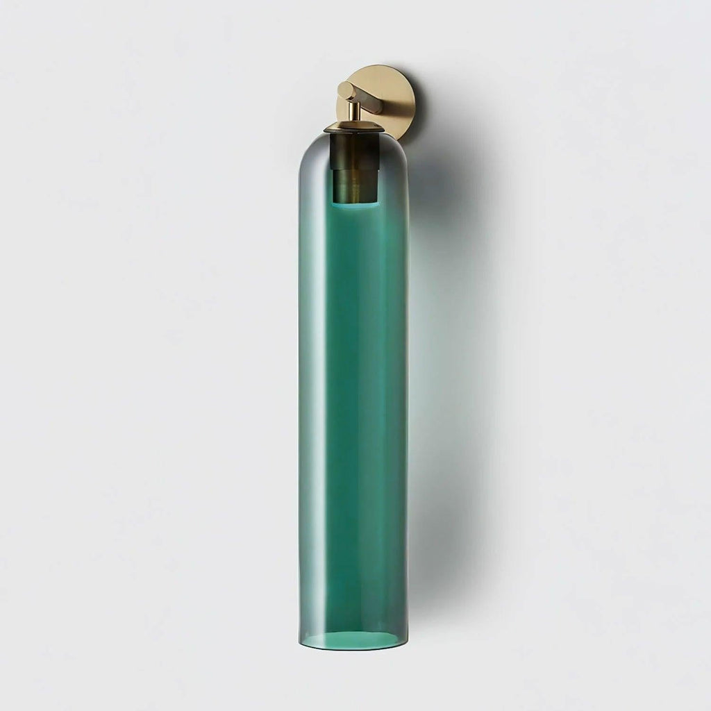 Cylindrical Art Glass Wall Light, Bedroom Wall Sconce, detail 5