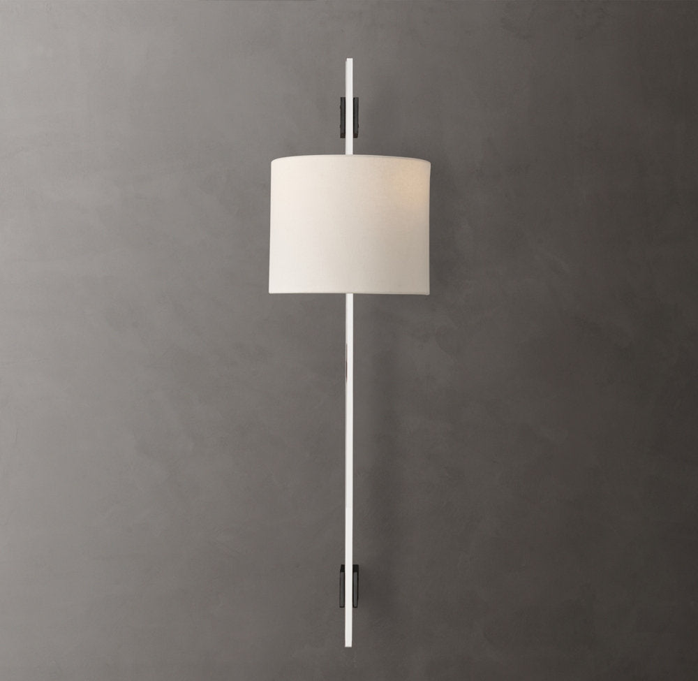 Vela Box Bar Sconce - Circular Shade, Bedroom Wall Sconce, detail 16