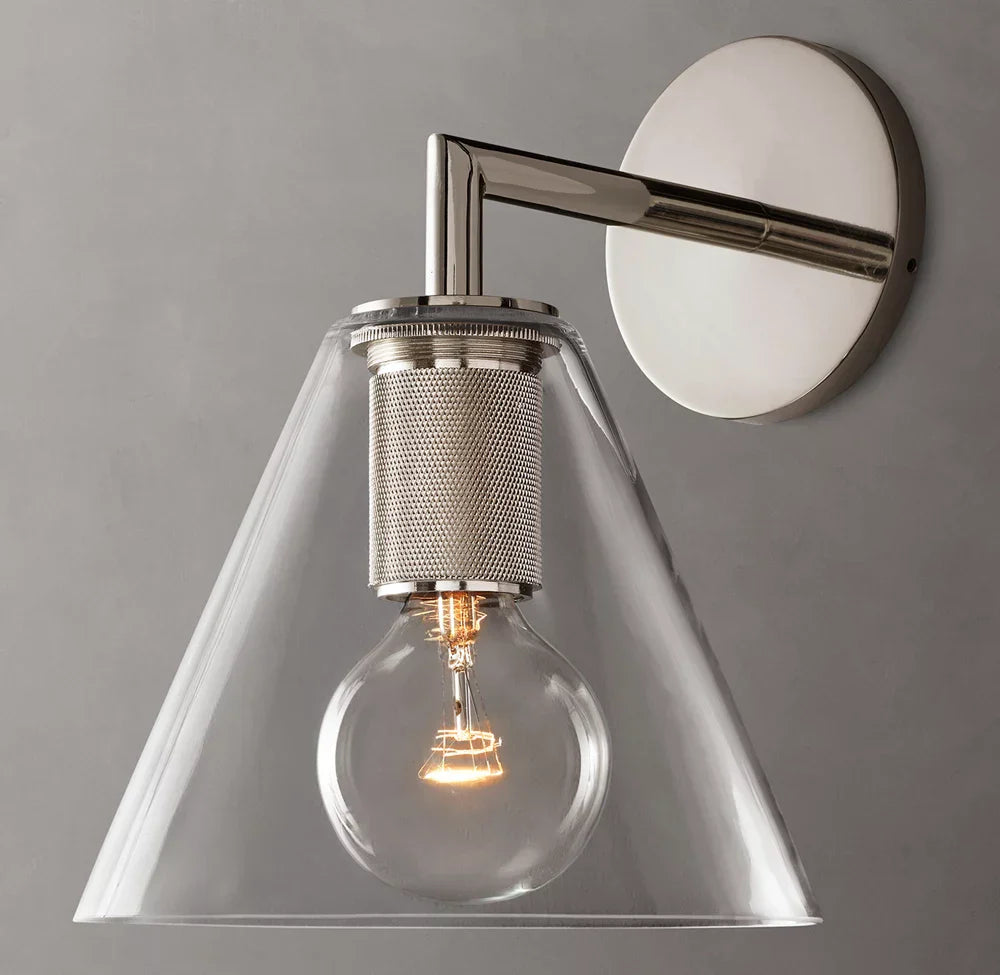 Utilitaire Funnel Shade Wall Light, Bathroom Wall Sconce, detail 14