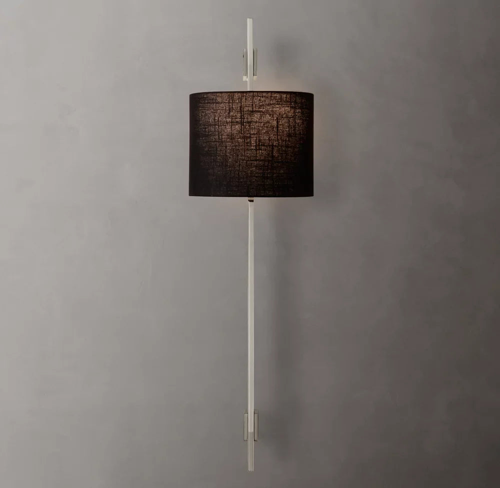 Vela Box Bar Sconce - Circular Shade, Bedroom Wall Sconce, detail 17