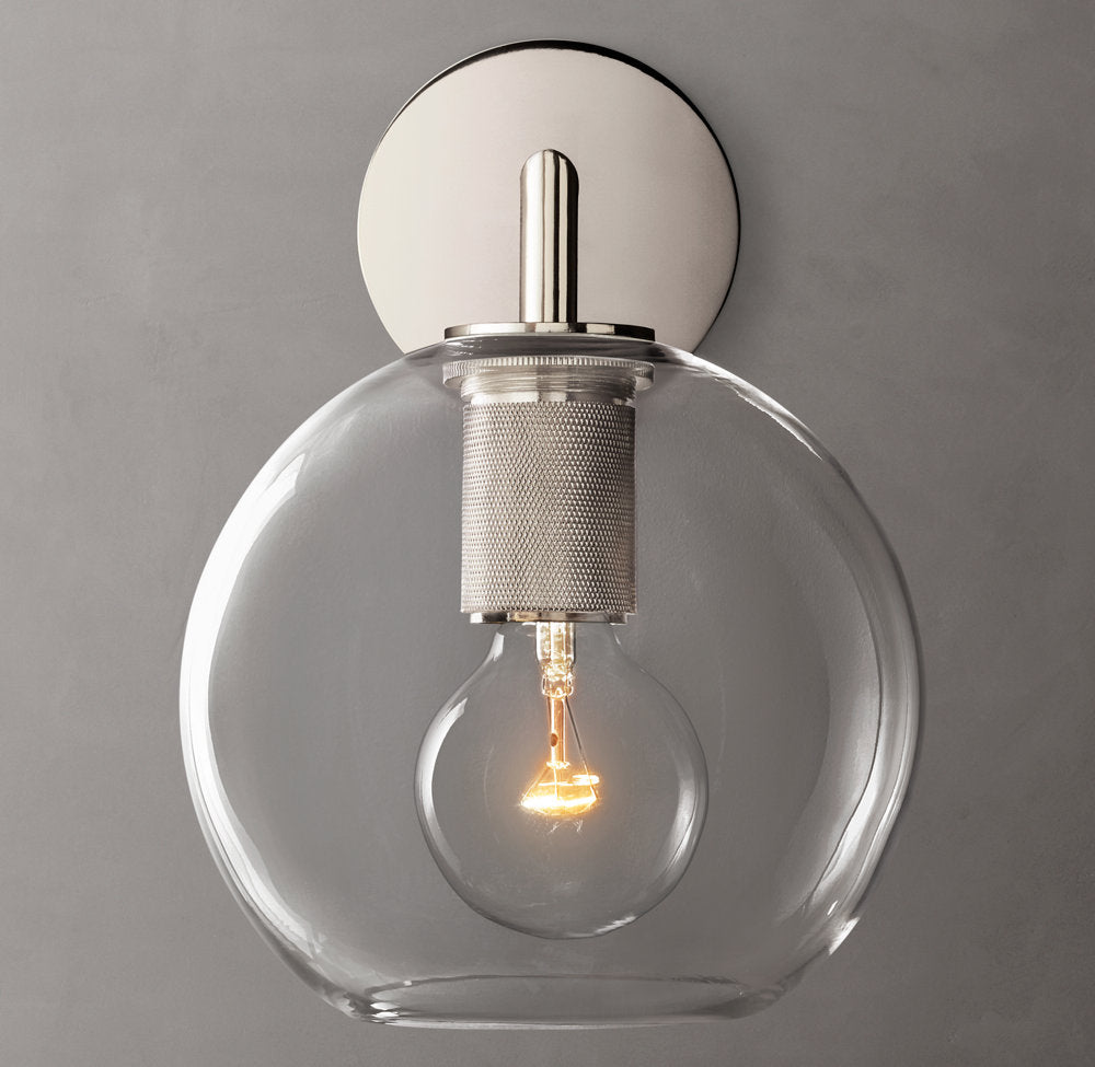 Utilitaire Globe Shade Wall Light, Bathroom Wall Sconce, detail 15