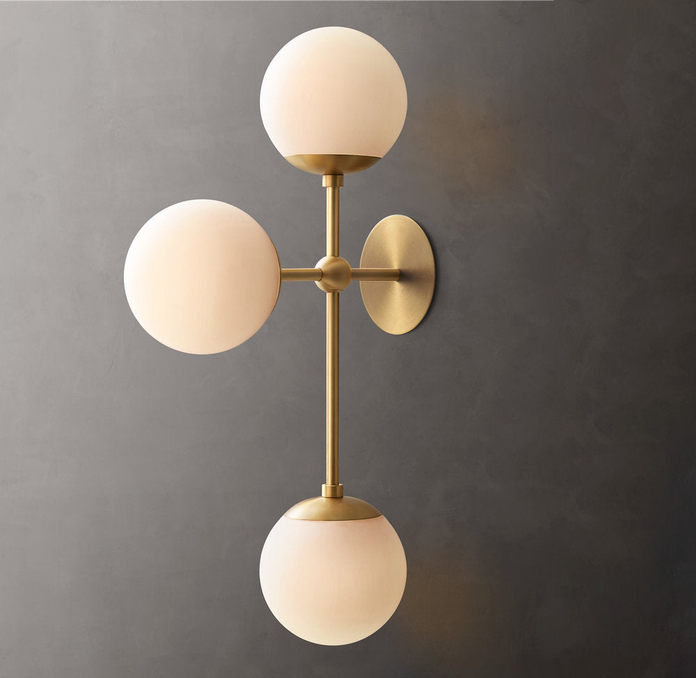 Cirque Triple Wall Light, Bedroom Wall Sconce, detail 3