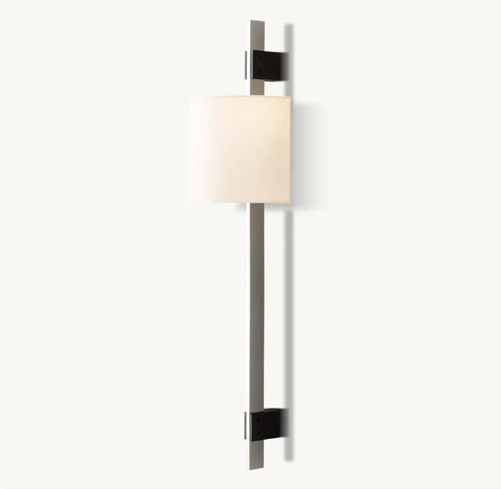Vela Box Bar Sconce - Circular Shade, Bedroom Wall Sconce, detail 19