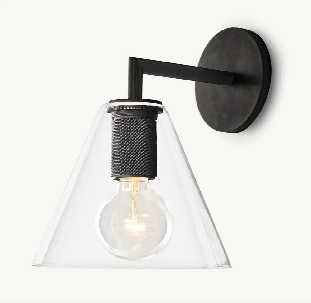 Utilitaire Funnel Shade Wall Light, Bathroom Wall Sconce, detail 12