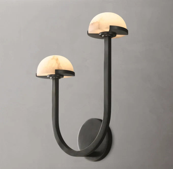 Pedra Double Wall Light - Left, Bedroom Wall Sconce, detail 16