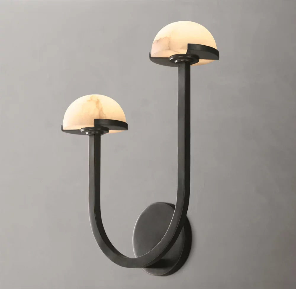 Pedra Double Wall Light - Left, Bedroom Wall Sconce, detail 8