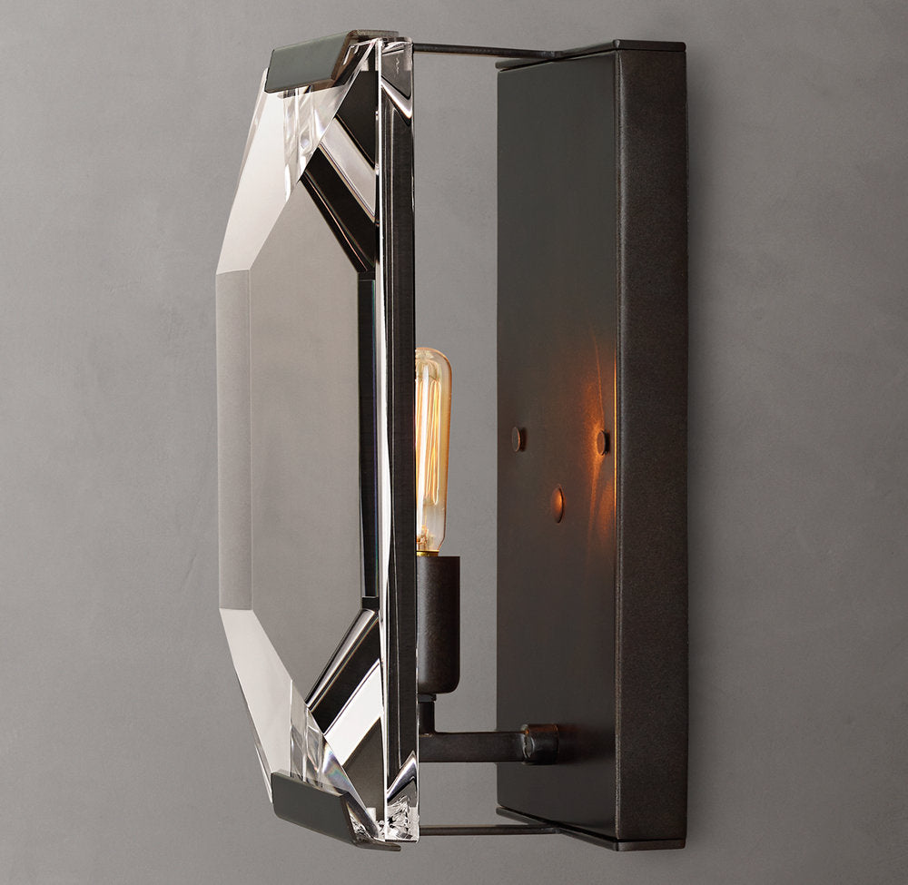 Harlow Crystal Wall Light, Bedroom Wall Sconce, detail 9
