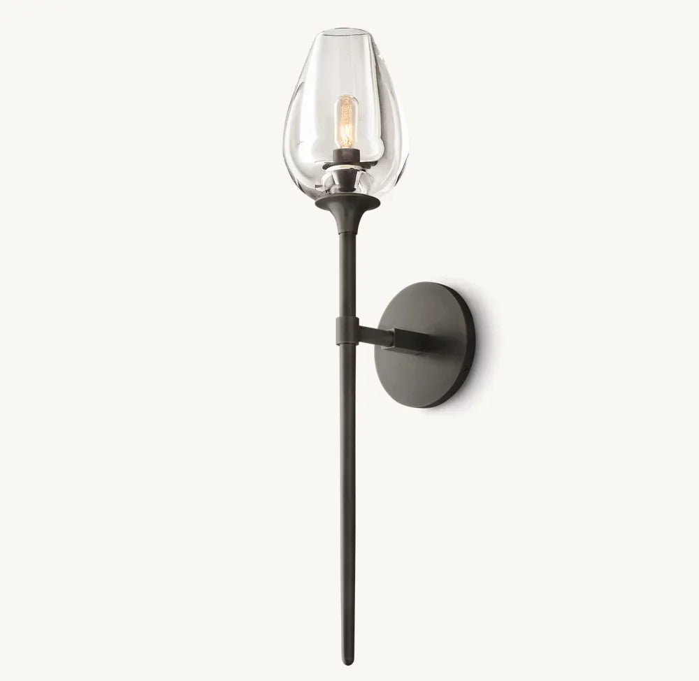 Tulip Grand Wall Light - 5"W x 7"D x 24"H, Bathroom Wall Sconce, detail 13