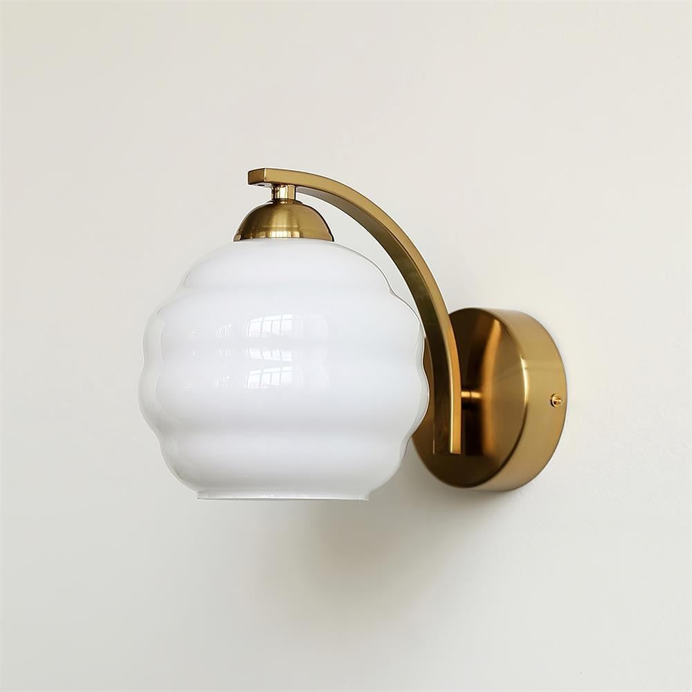 Deco Revival Wall Light, Bedroom Wall Sconce, Iron, ∅ 5.9″ x H 6.3″
