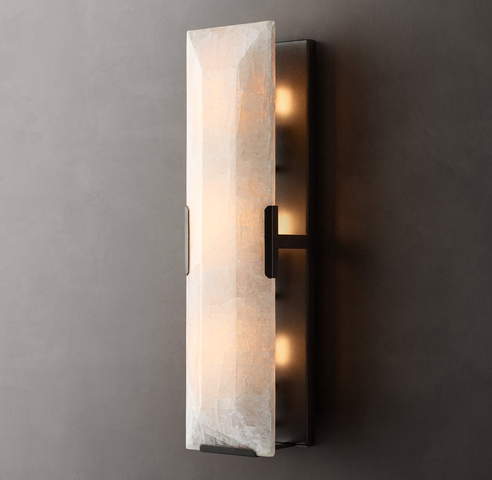 Harlow Calcite Linear Wall Light, Bedroom Wall Sconce, detail 3