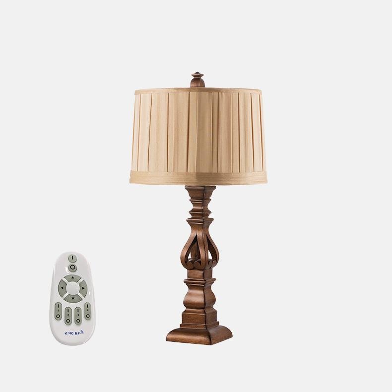 Stripe Drum Shade Antique Rustic Style Tower Table Light, Bedside Table Lamp, detail 8