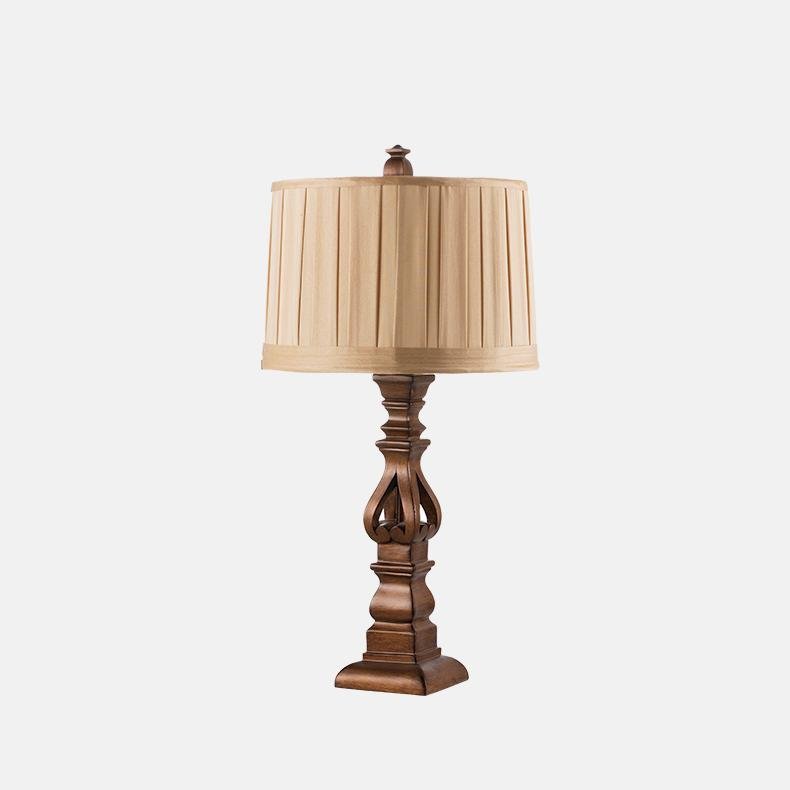Stripe Drum Shade Antique Rustic Style Tower Table Light, Bedside Table Lamp, detail 7