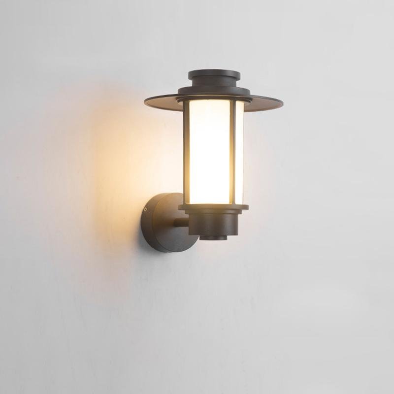 Top Hats Shape Aluminum LED Waterproof Black Retro Exterior Wall Fixtures, Outdoor Wall Light, detail 6