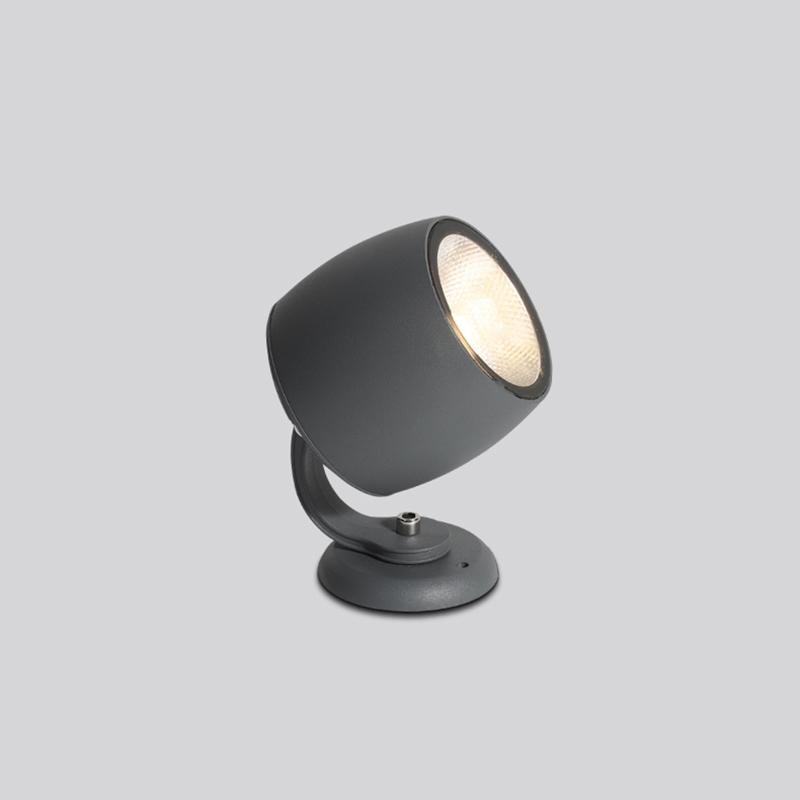 Circular Aluminum LED Waterproof Gray Contemporary Tree Spotlights Exterior Light, Outdoor Wall Light, detail 4