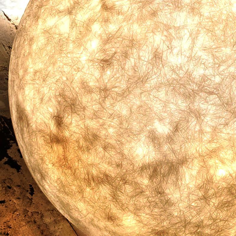 Resin Circular Ball Moon LED Waterproof White Contemporary Exterior Light Fence Lights, Outdoor Wall Light, detail 8