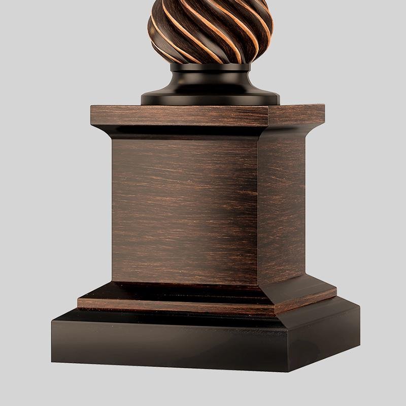 24 inch Rustic Bronze Resin Traditional Table Light, Bedside Table Lamp, detail 9
