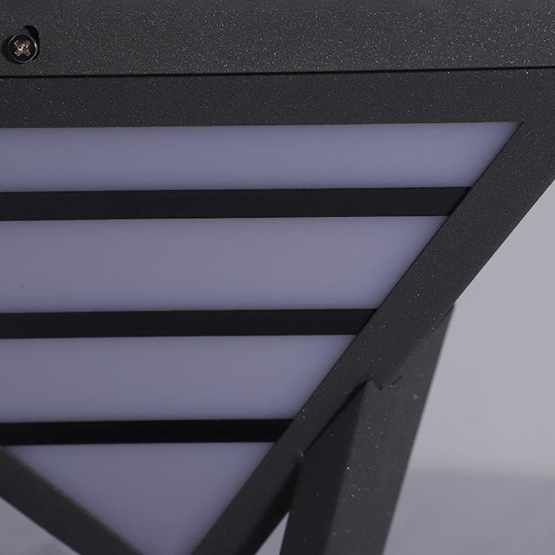 Geometric Aluminum Waterproof LED Black Contemporary Exterior Light Pillar Lamp, Outdoor Wall Light, detail 6