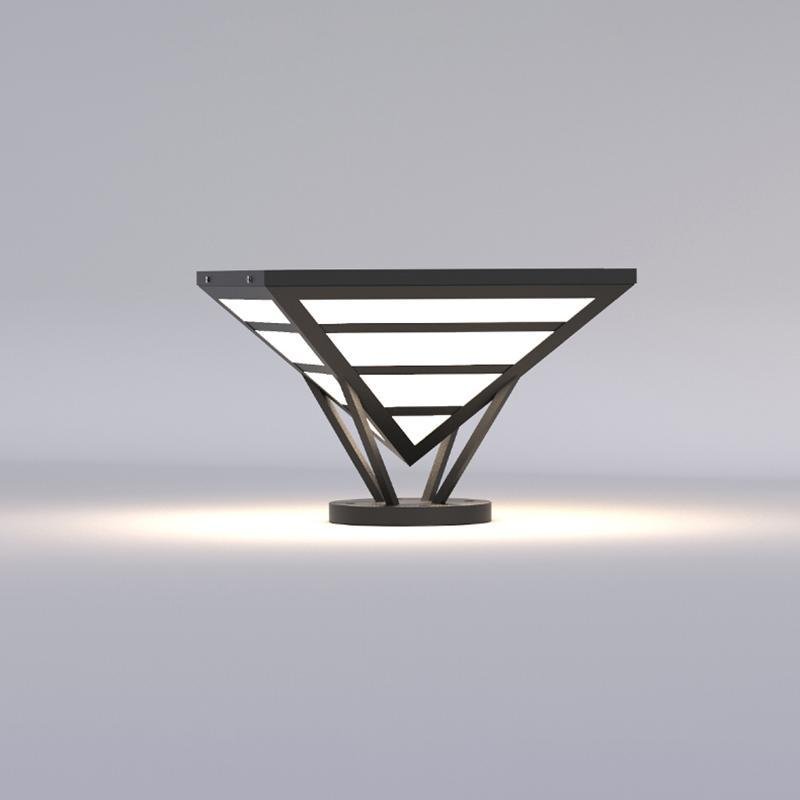 Geometric Aluminum Waterproof LED Black Contemporary Exterior Light Pillar Lamp, Outdoor Wall Light, detail 5
