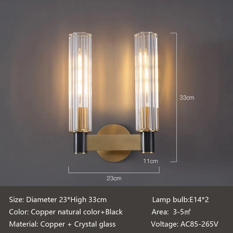 Palermo 2-Head Retro Brass Wall Light, Bathroom Wall Sconce, detail 6