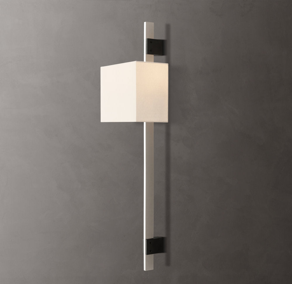 Vela Box Bar Sconce - Box Shade, Bedroom Wall Sconce, detail 2