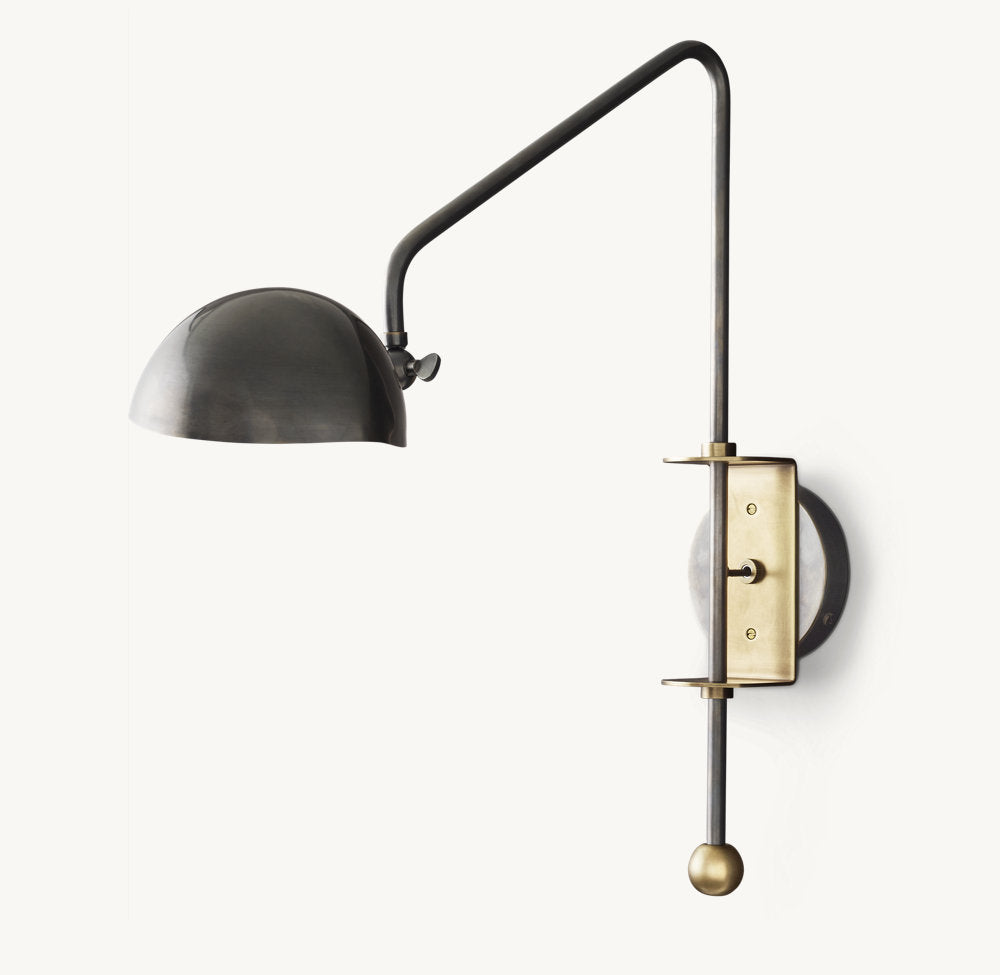 Convessi Swing-Arm Wall Light, Plug-In Wall Sconce, detail 12