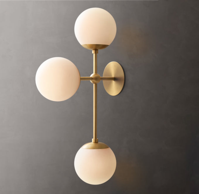 Cirque Triple Wall Light, Bedroom Wall Sconce, detail 10