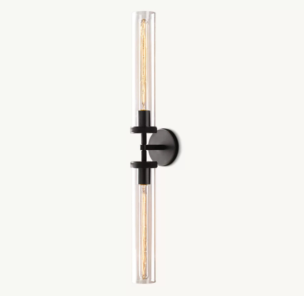 Lambeth Knurled Grand Linear Wall Light, Bathroom Wall Sconce, detail 13