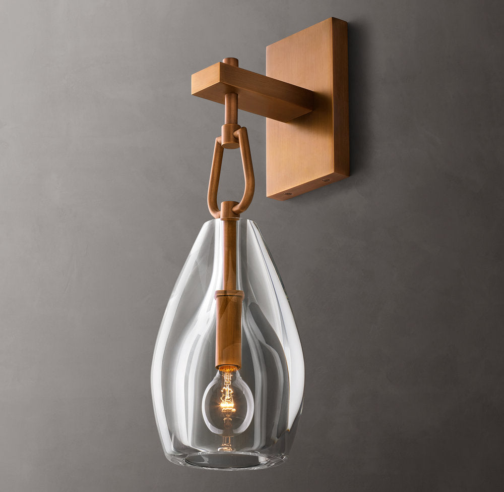 Botanist Flute Wall Light, Bedroom Wall Sconce, 4"W x 1"D