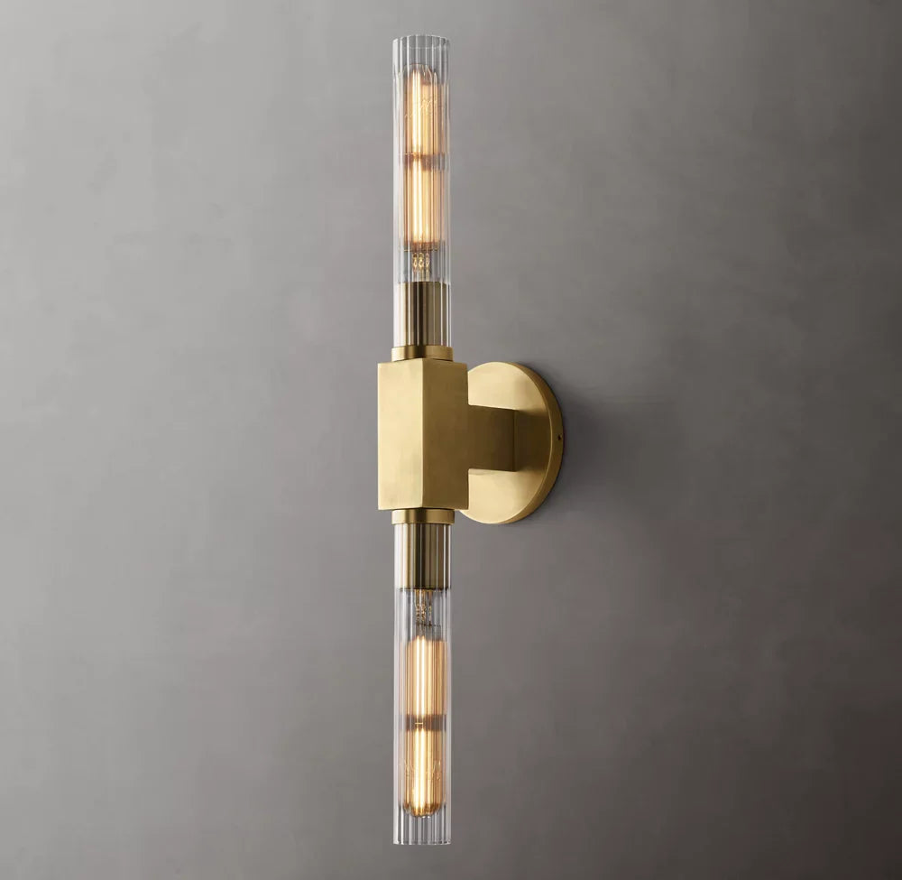 Cannele Linear Wall Light, Bathroom Wall Sconce, 22"W x 4"D