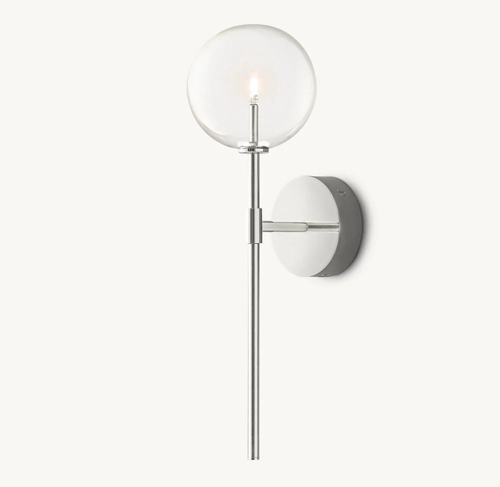 Glass Globe Wall Light, Bathroom Wall Sconce, detail 13