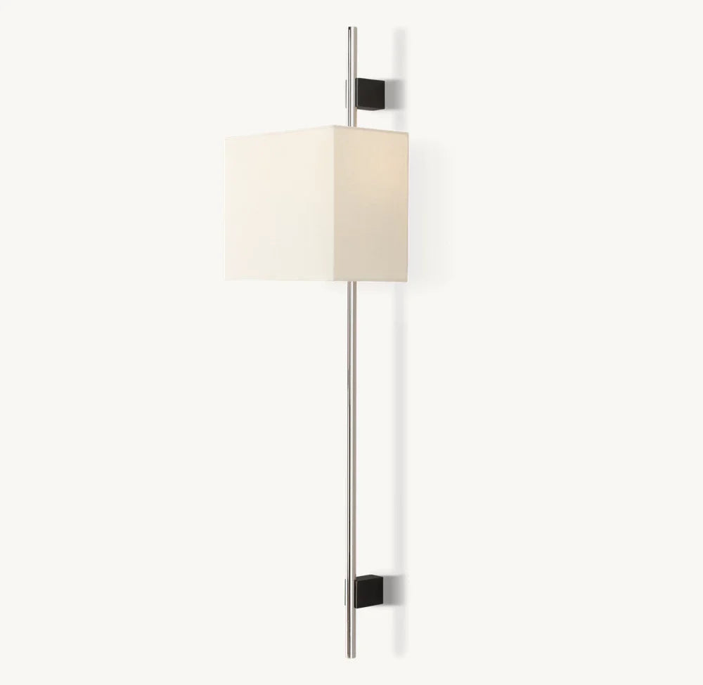 Vela Circular Bar Sconce - Box Shade, Bedroom Wall Sconce, detail 18