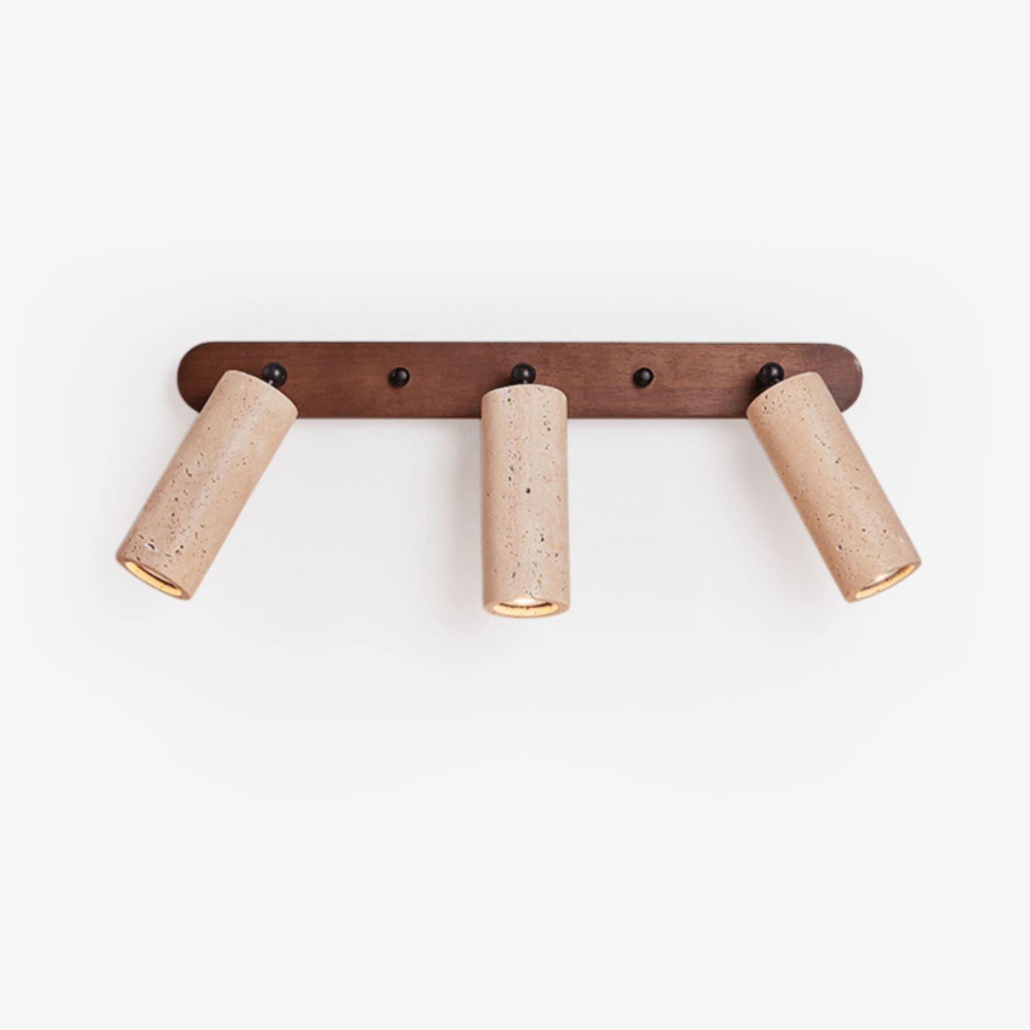 Travertine Triple Spotlight Wall Light - Dia 35cm x H 16.5cm Travertine, Hardwired Wall Sconce, detail 2