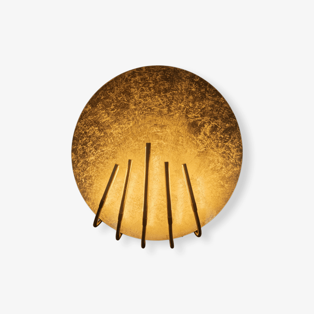 Golden Aura Wall Light, Hardwired Wall Sconce, detail 11